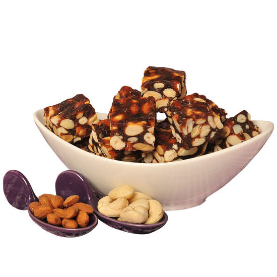 Dry Fruits Sugarfree Dates Barfi (Khajoor Dryfruit Chikki),250 Gm, Fres